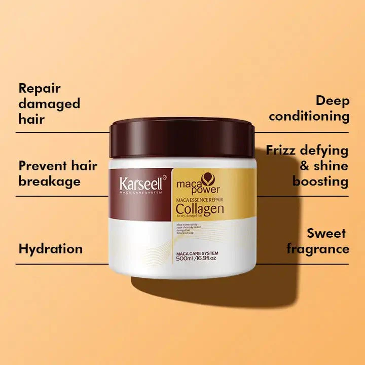 Karseell Collagen Hair Mask For Dry Damaged & All Hair Types - 500ml - Image 2