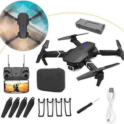 E88 Pro Drone with 4K HD  Dual Camera/WiFi FPV, Foldable(Get Discount 10 AED For Today )