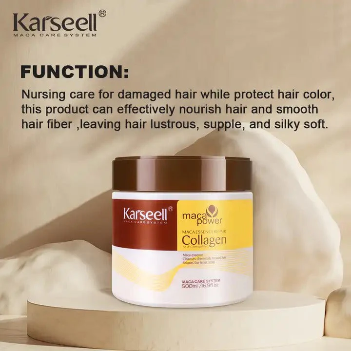 Karseell Collagen Hair Mask For Dry Damaged & All Hair Types - 500ml - Image 5